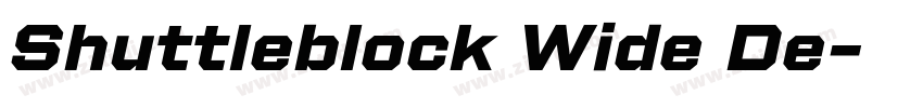Shuttleblock Wide De字体转换